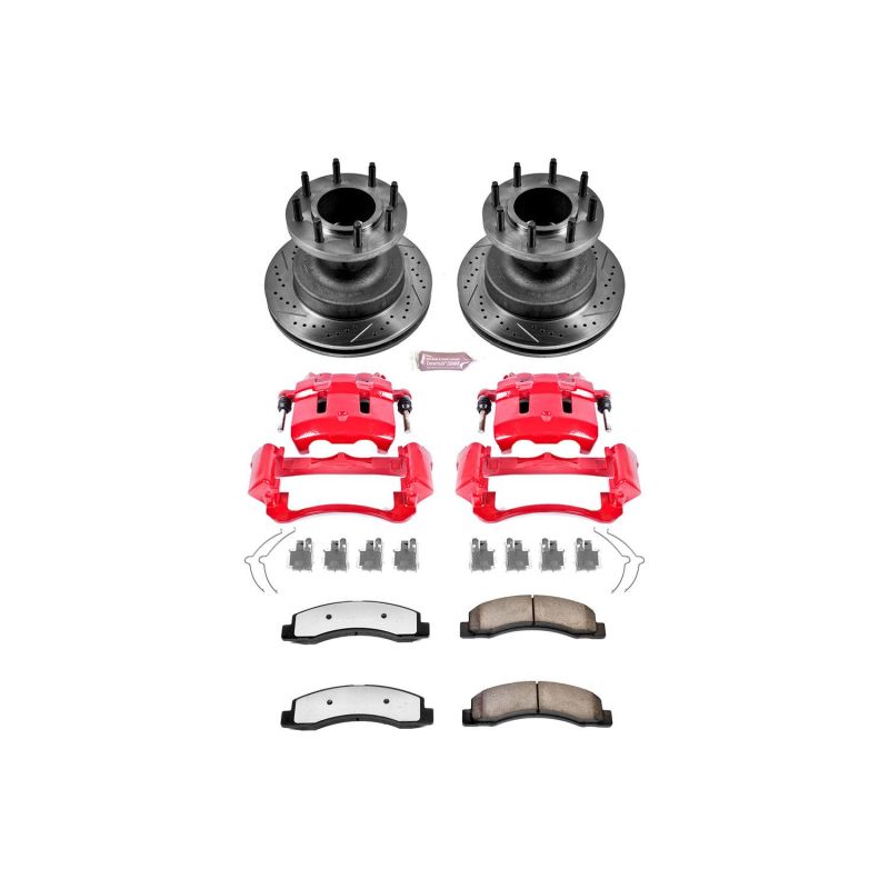 Picture of Power Stop 99-02 Ford F-350 Super Duty Front Z36 Truck & Tow Kit w/Cals