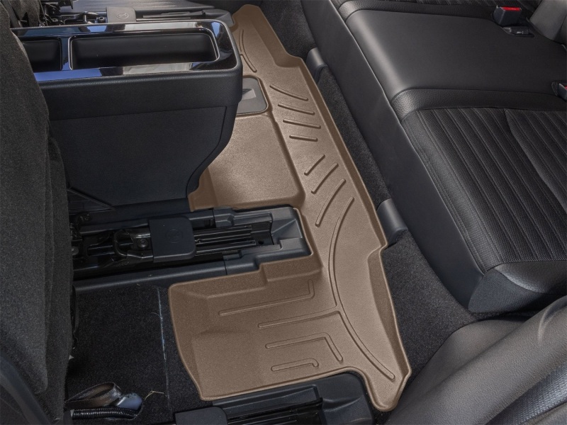 Picture of WeatherTech 22-24 Infiniti QX60 / 22-24 Nissan Pathfinder (Captains Chairs) Rear FloorLiner HP - Tan