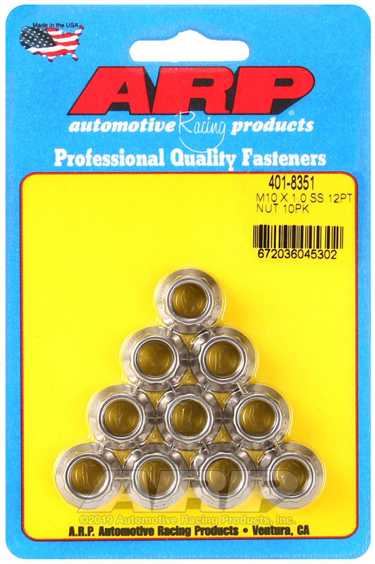 Picture of ARP M10 X 1.0 SS 12pt Stainless Steel Nut Kit