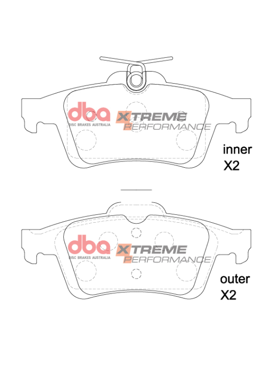 Picture of DBA 12-19 Ford Focus ST XP Performance Rear Brake Pads