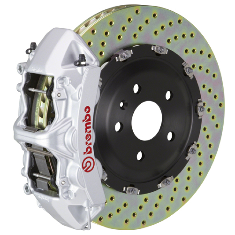 Picture of Brembo 25+ BMW X3 30 xDrive (G45) Front GT BBK 6 Piston Cast 380x34 2pc Rotor Drilled - Silver