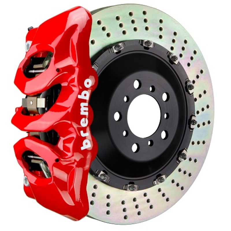 Picture of Brembo 25+ BMW X3 30 xDrive/BMW X3 M50 xDrive Fr GT BBK 6 Piston Cast 405x34 2pc Rotor Drilled - Red