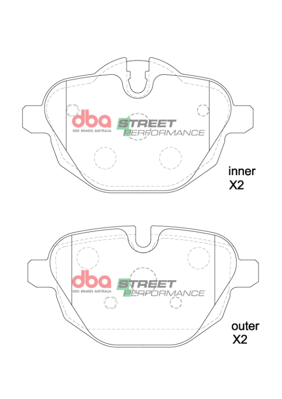 Picture of DBA 11-17 BMW 528i SP Performance Rear Brake Pads