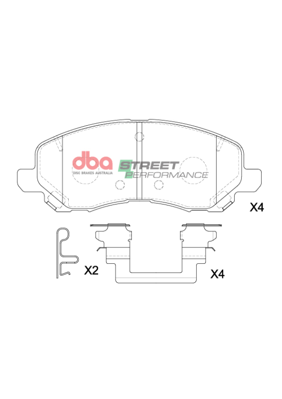 Picture of DBA 11-14 Chrysler 200 SP Performance Front Brake Pads