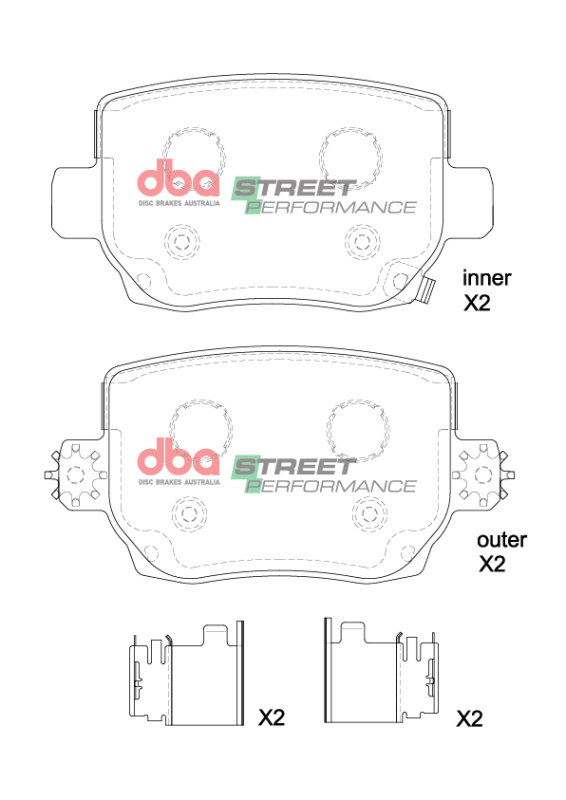 Picture of DBA 2019+ Tesla Model 3 Standard/Long Range SP Performance Rear Brake Pads