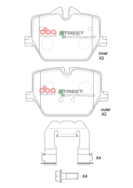 Picture of DBA 20-23 Toyota Supra (345mm Rear Rotor) SP Performance Rear Brake Pads