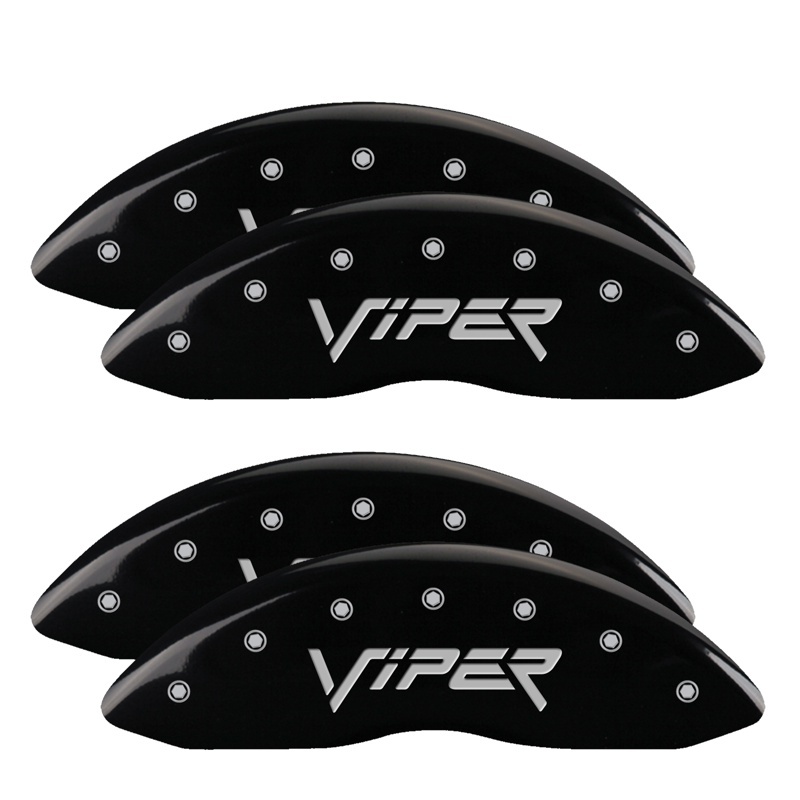 Picture of MGP 4 Caliper Covers Engraved Front & Rear Gen 2/Viper Black finish silver ch