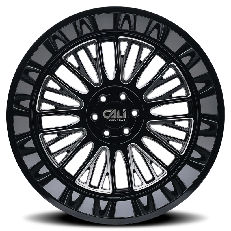 Picture of Cali Off-Road 9116 Vertex 26x14 / 6x139.7 BP / -76mm Offset / 106mm Hub Gloss Black Milled Wheel