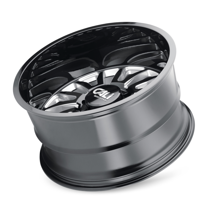 Picture of Cali Off-Road 9110 Summit 22x10 / 6x139.7 BP / 0mm Offset / 106mm Hub Gloss Black Milled Wheel
