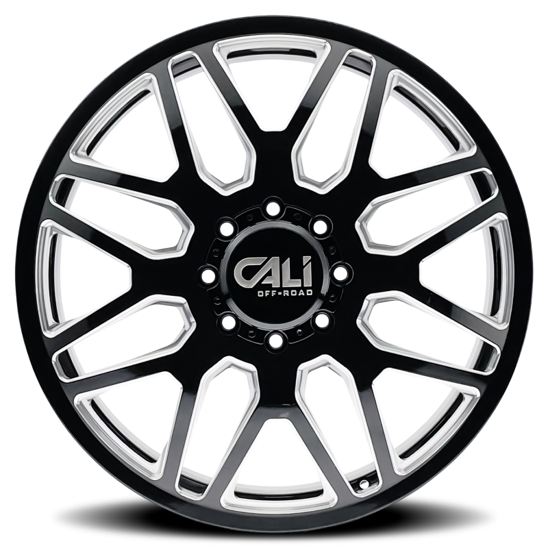 Picture of Cali Off-Road 9115D Invader Dually 22x8.25 / 8x210 BP / -232mm OS / 154.2mm Hub Gls Blk Mill Wheel