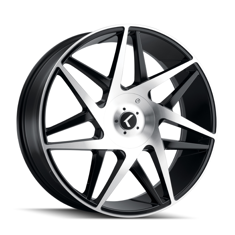 Picture of Kraze KR192 Phase 22x8.5 / 5x115/120 BP / 38mm Offset / 74.1mm Hub Gloss Black Machined Wheel