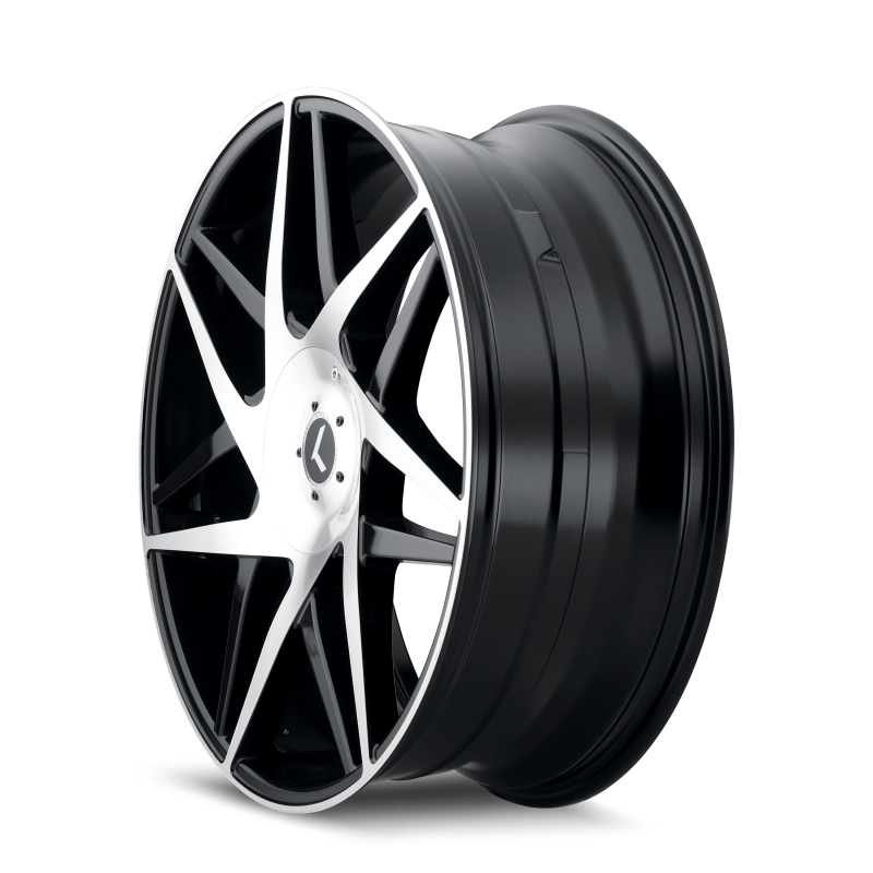 Picture of Kraze KR192 Phase 22x8.5 / 5x115/120 BP / 38mm Offset / 74.1mm Hub Gloss Black Machined Wheel
