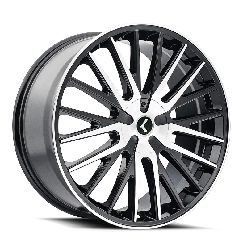 Picture of Kraze KR185 Double Down 18x8 / 5x112/120 BP / 40mm Offset / 74.1mm Hub Gloss Black Machined Wheel