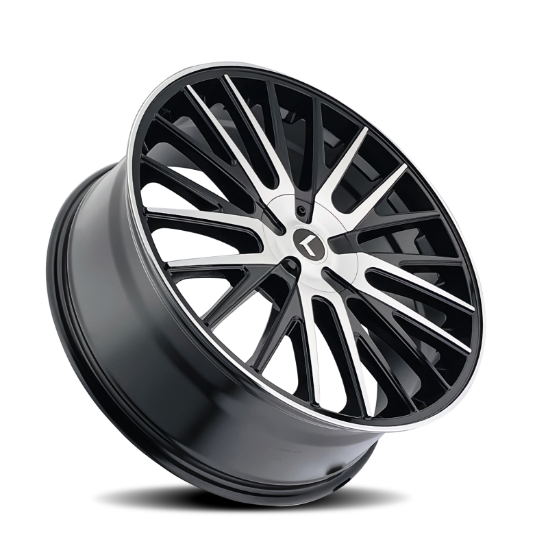 Picture of Kraze KR185 Double Down 17x8 / 5x112/120 BP / 38mm Offset / 74.1mm Hub Gloss Black Machined Wheel