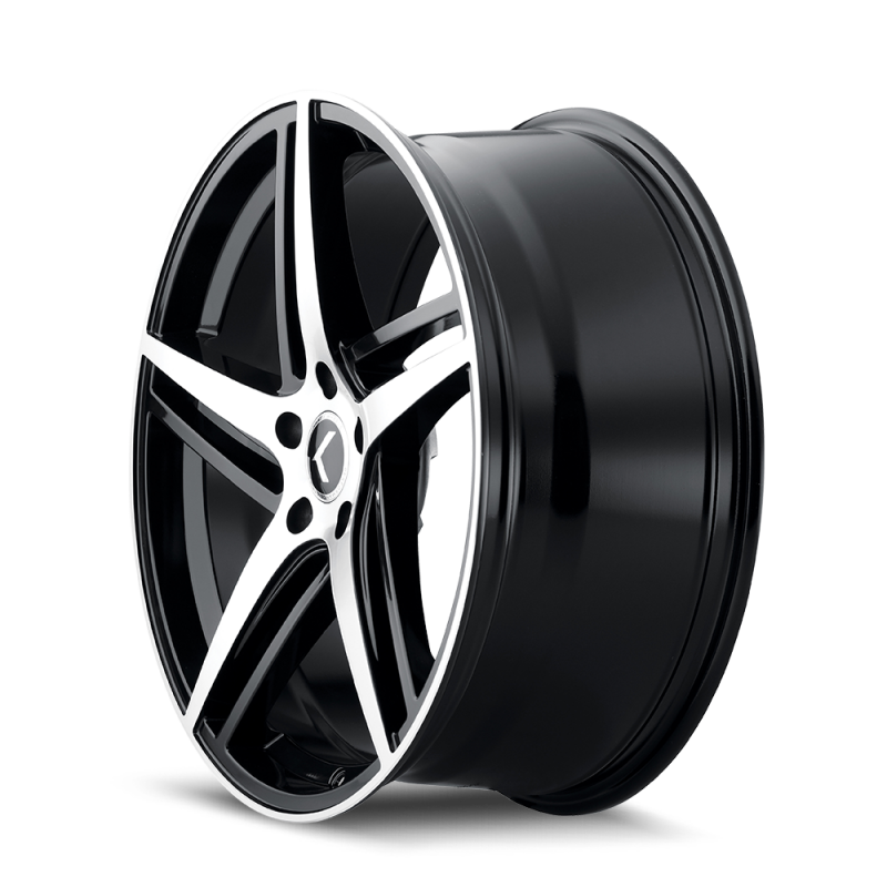 Picture of Kraze KR195 Milano 20x8.5 / 5x114.3 BP / 38mm Offset / 72.62mm Hub Gloss Black Machined Wheel