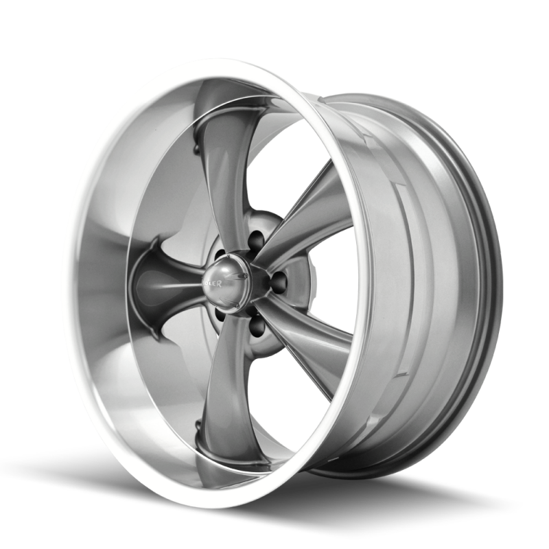 Picture of Ridler 695 18x9.5 / 5x114.3 BP / 6mm Offset / 83.82mm Hub Gloss Grey Machined Wheel