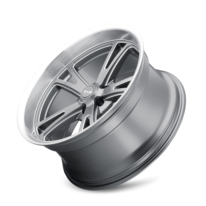 Picture of Ridler 606 20x10 / 5x120.65 BP / 0mm Offset / 83.82mm Hub Gloss Grey Machined Wheel