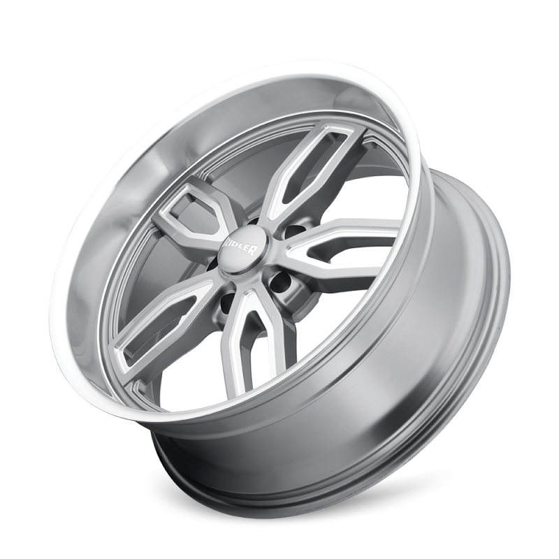 Picture of Ridler 608 18x9 / 5x127 BP / 0mm Offset / 78.3mm Hub Gloss Grey Milled Wheel