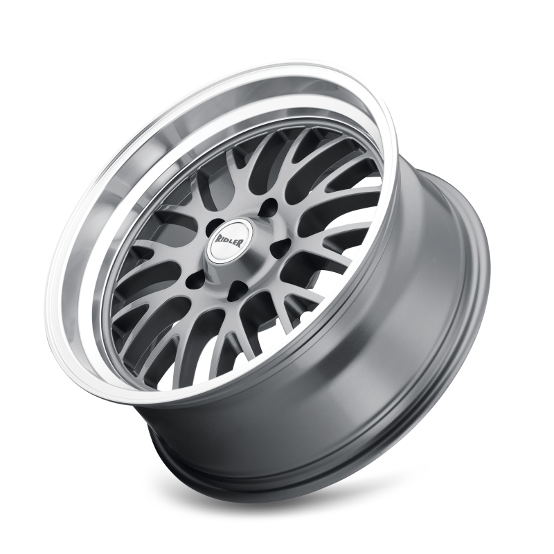 Picture of Ridler 607 20x8.5 / 5x127 BP / 0mm Offset / 83.82mm Hub Gloss Grey Machined Wheel