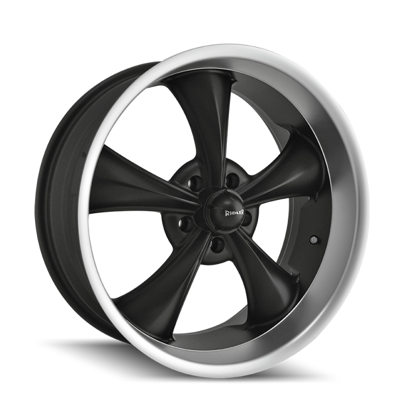 Picture of Ridler 695 17x8 / 5x114.3 BP / 0mm Offset / 83.82mm Hub Matte Black Machined Wheel