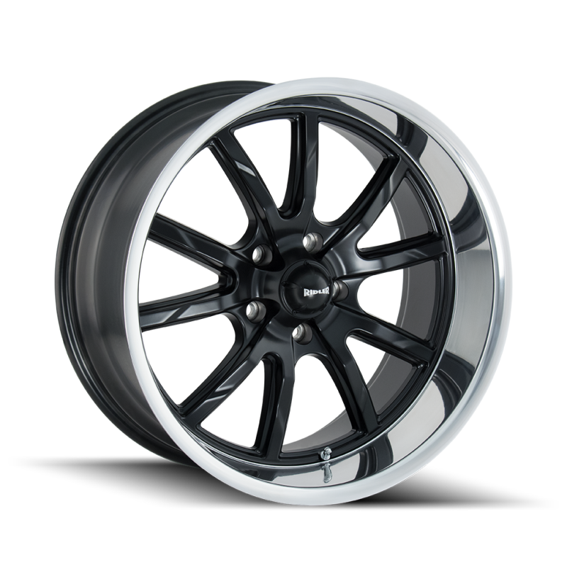 Picture of Ridler 650 18x8 / 5x114.3 BP / 0mm Offset / 83.82mm Hub Matte Black Polished Wheel