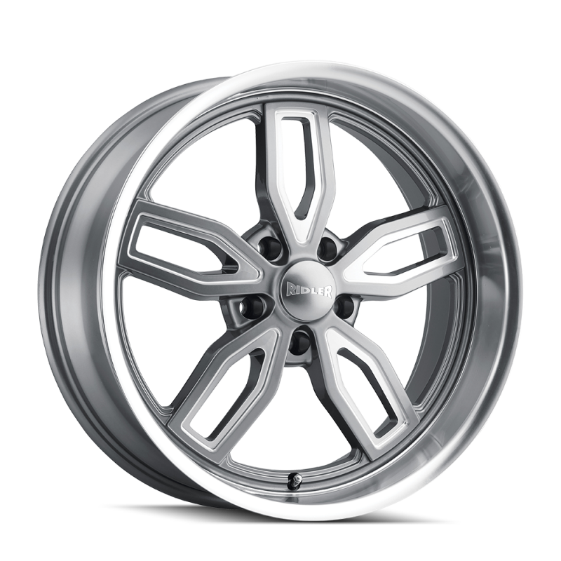 Picture of Ridler 608 18x8 / 5x120.65 BP / 0mm Offset / 72.62mm Hub Gloss Grey Milled Wheel