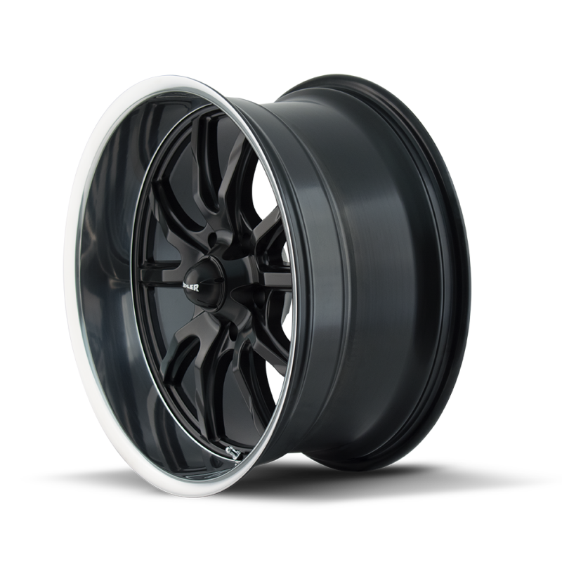 Picture of Ridler 650 17x7 / 5x114.3 BP / 0mm Offset / 83.82mm Hub Matte Black Polished Wheel