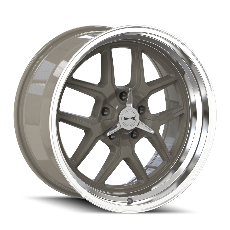 Picture of Ridler 610 17x7 / 5x114.3 BP / 0mm Offset / 83.82mm Hub Gloss Grey Polished Wheel