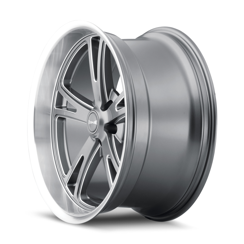 Picture of Ridler 606 17x7 / 5x120.65 BP / 0mm Offset / 83.82mm Hub Gloss Grey Machined Wheel