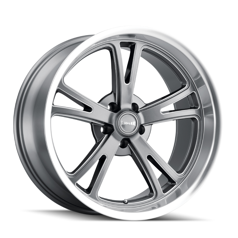 Picture of Ridler 606 17x7 / 5x114.3 BP / 0mm Offset / 83.82mm Hub Gloss Grey Machined Wheel