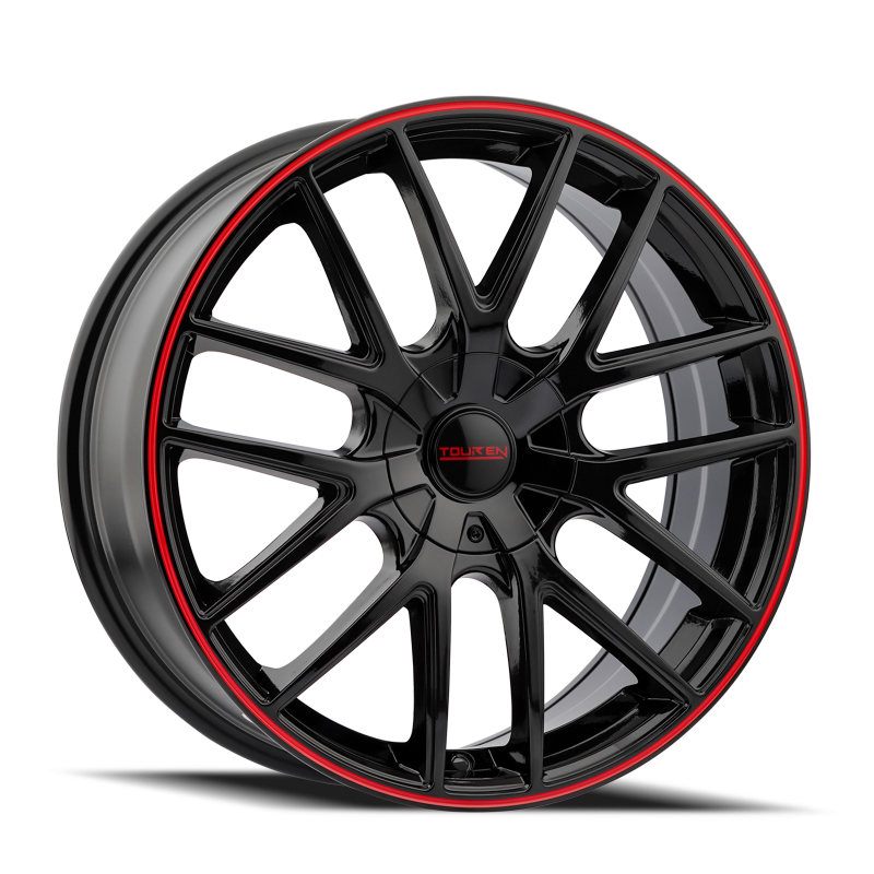 Picture of Touren 3260 TR60 18x8 / 5x112/120 BP / 40mm Offset / 74.1mm Hub Gloss Black w/ Red Ring Wheel
