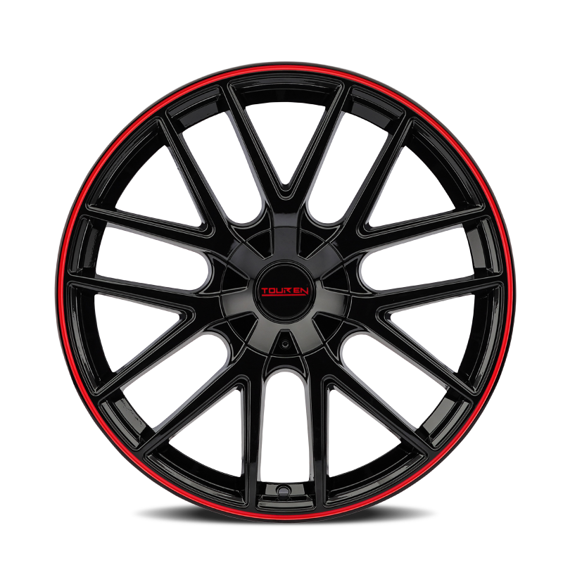 Picture of Touren 3260 TR60 18x8 / 5x112/120 BP / 40mm Offset / 74.1mm Hub Gloss Black w/ Red Ring Wheel