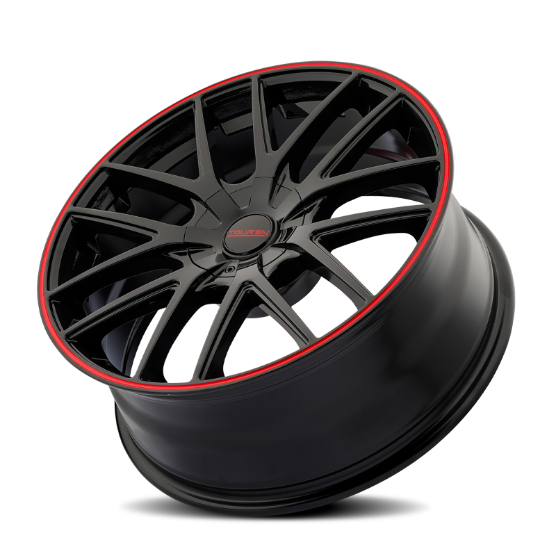 Picture of Touren 3260 TR60 18x8 / 5x112/120 BP / 40mm Offset / 74.1mm Hub Gloss Black w/ Red Ring Wheel