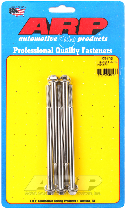 Picture of ARP 1/4-20 x 4.750 hex SS bolts