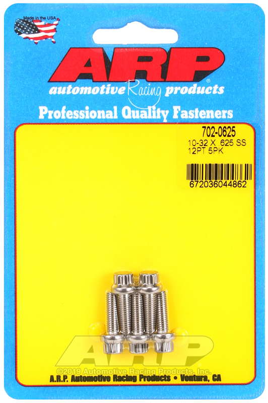 Picture of ARP 10-32 x .625 12pt SS bolts