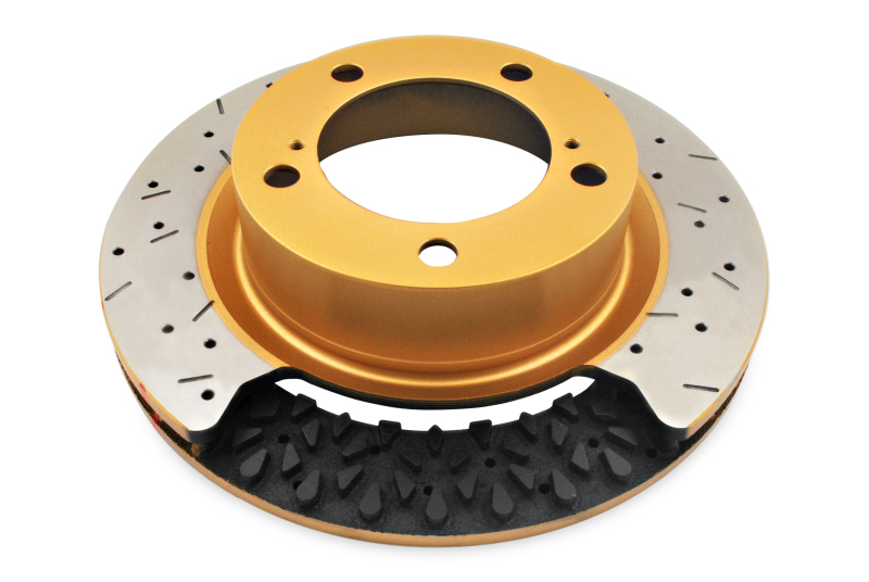 Picture of DBA 11-16 Nissan Patrol (Y62) 5.6L Street Series Drilled & Slotted Front Rotor w/Gold Hat