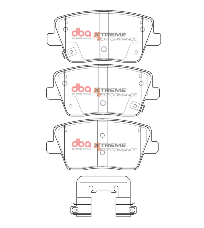 Picture of DBA 22-23 Hyundai Veloster (w/Solid Rear Rotor) Rear XP Performance Brake Pads