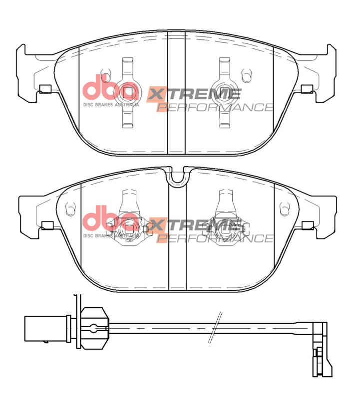Picture of DBA 16-18 Audi A8 (w/380mm Front Rotor) 4.0L Front XP Performance Brake Pads