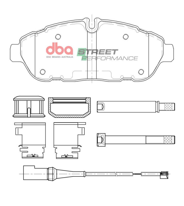 Picture of DBA 20-22 Ford Transit-150 AWD (6 Lug) Front SP Performance Brake Pads