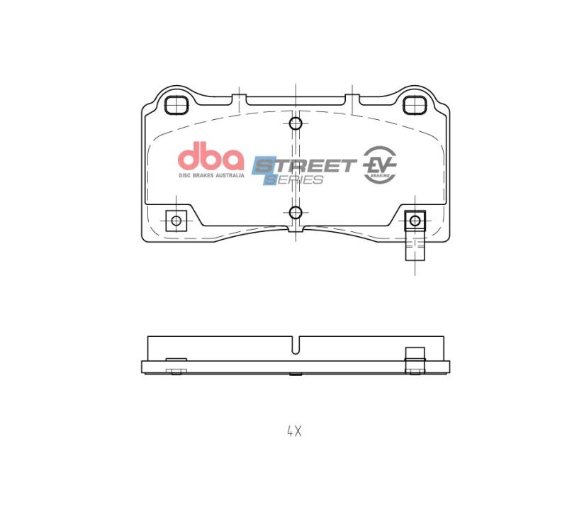 Picture of DBA 17-23 Tesla 3 (w/320mm Front Rotor) Front SSEV Street Series Brake Pads
