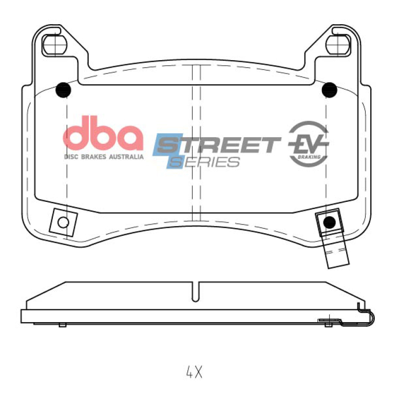 Picture of DBA 17-23 Tesla 3 (w/355mm Front Rotor) Front SSEV Street Series Brake Pads