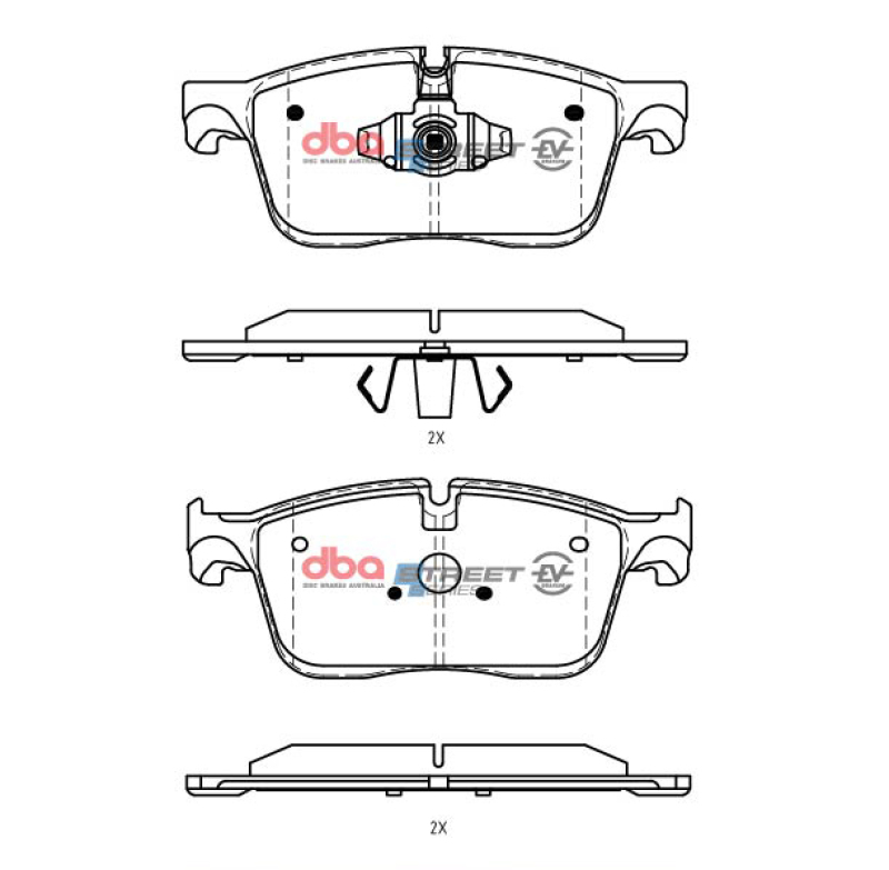 Picture of DBA 20-22 Jaguar F-Pace (w/350mm Front Rotor) Front SSEV Street Series Brake Pads