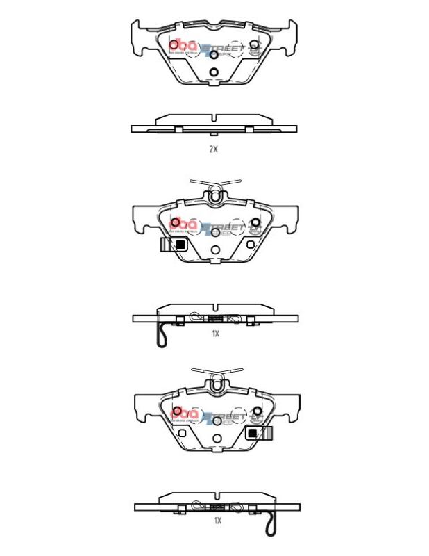 Picture of DBA 19-21 Subaru Ascent Rear SSEV Street Series Brake Pads