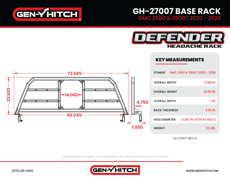 Picture of GEN-Y Hitch GEN Defender Headache Rack Exterior Trim - GH-27007