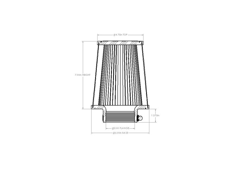 Picture of aFe Universal D2 Dura Dry Air Filter - 21-30018V