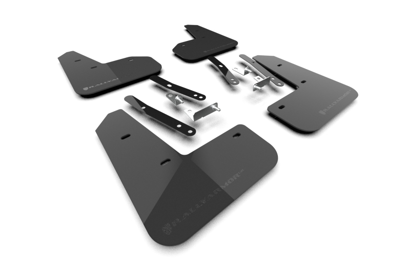 Picture of Rally Armor RAL Basic Blk Flap/Blk Logo Mud Flaps - MF140-UR-BLK-MBK