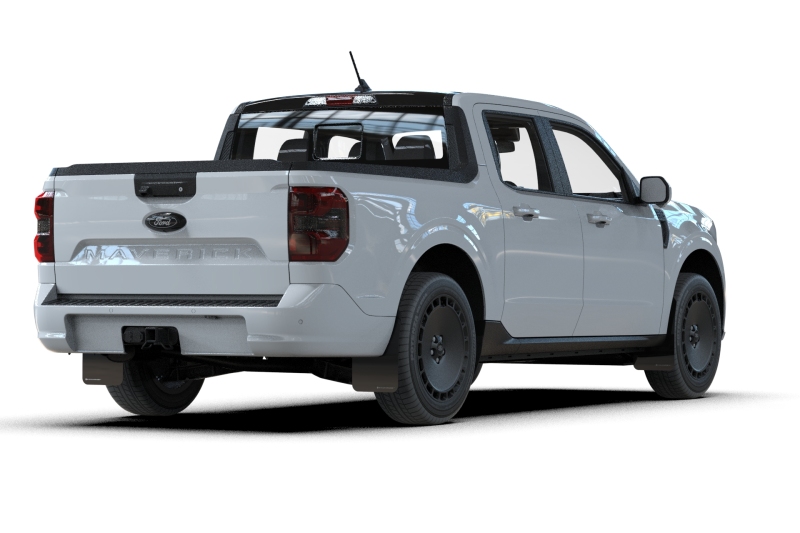 Picture of Rally Armor RAL Classic Blk Flap/Wht Logo Mud Flaps - MF145-UR-BLK-WH