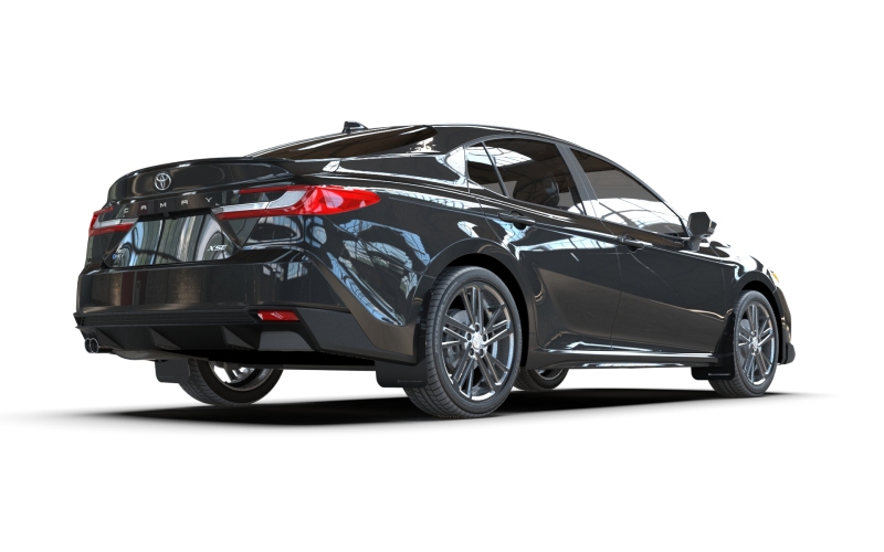 Picture of Rally Armor RAL UR Blk Flap/Met. Blk Logo Mud Flaps - MF133-UR-BLK-MBK