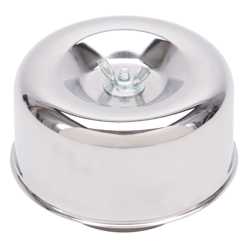 Picture of EDE Edelbrock Air Cleaner 94 Series Round Steel Top 4 65In Dia X 3 125In 2 63In ID Raised Base Chrome Air Filters - 1202