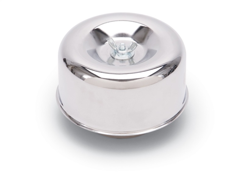 Picture of EDE Edelbrock Air Cleaner 94 Series Round Steel Top 4 65In Dia X 3 125In 2 63In ID Raised Base Chrome Air Filters - 1202